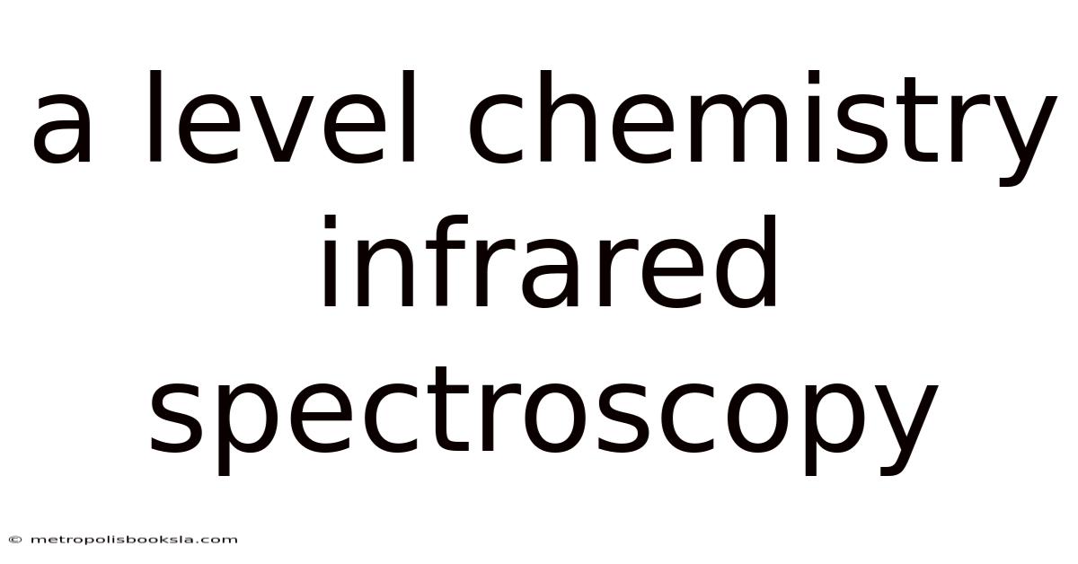 A Level Chemistry Infrared Spectroscopy