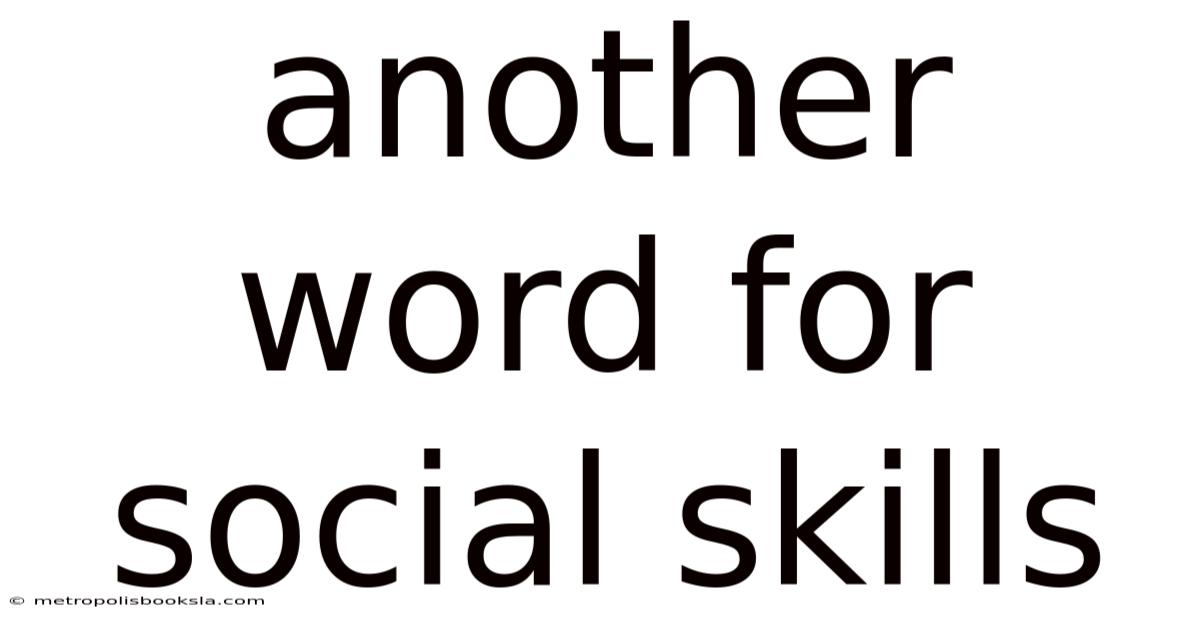 Another Word For Social Skills