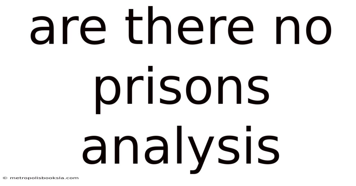 Are There No Prisons Analysis