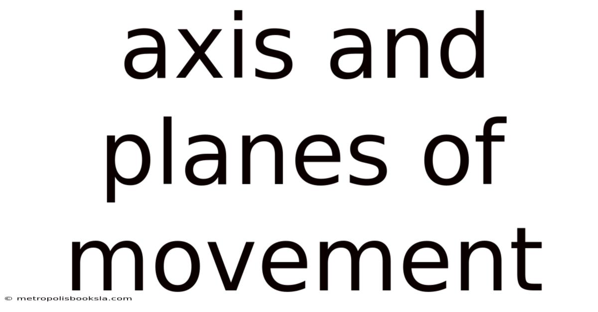 Axis And Planes Of Movement