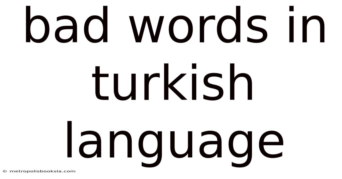 Bad Words In Turkish Language