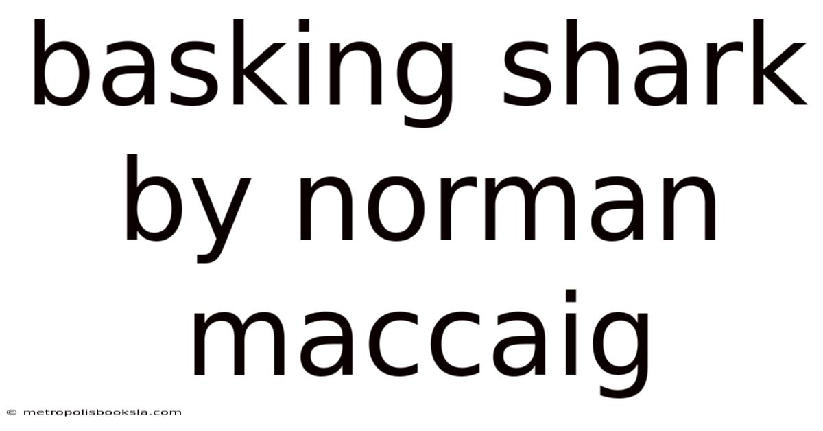 Basking Shark By Norman Maccaig