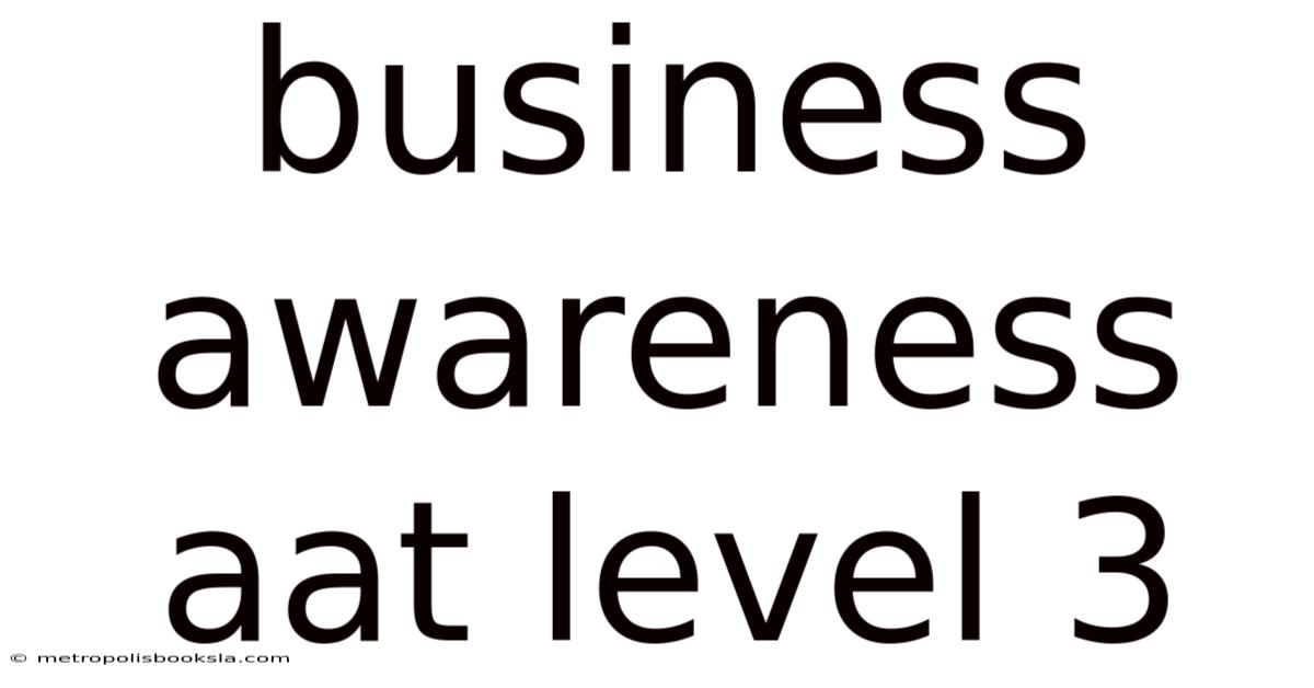 Business Awareness Aat Level 3