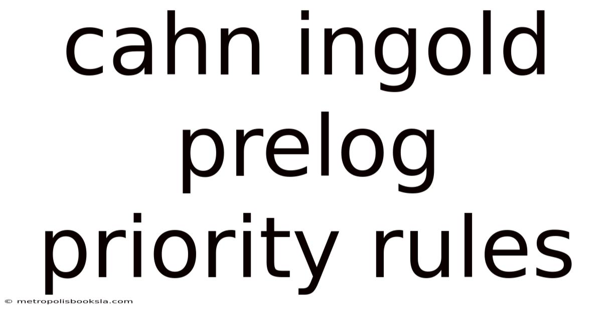 Cahn Ingold Prelog Priority Rules