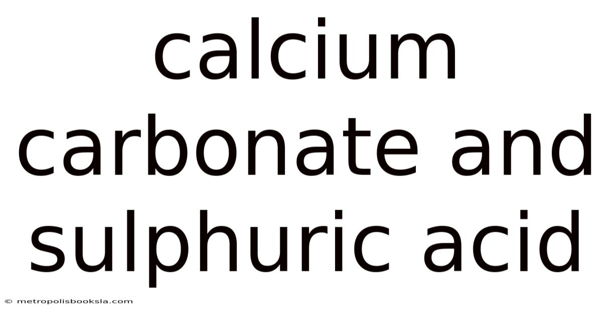 Calcium Carbonate And Sulphuric Acid