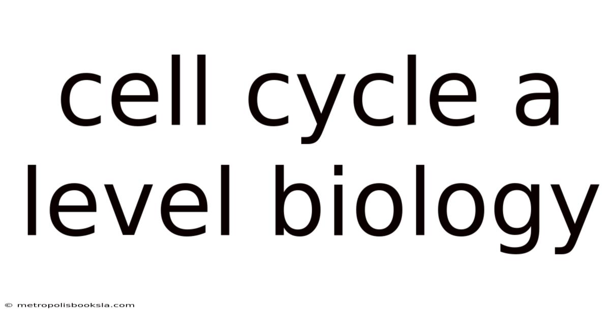 Cell Cycle A Level Biology