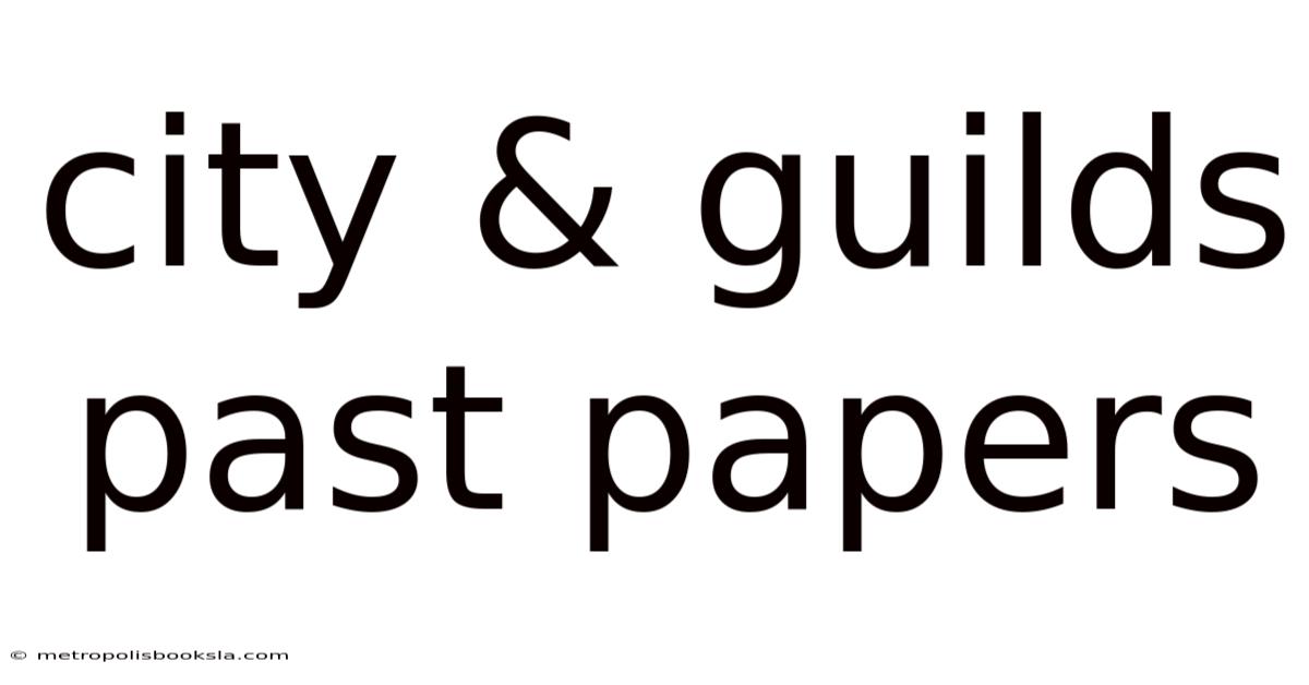 City & Guilds Past Papers