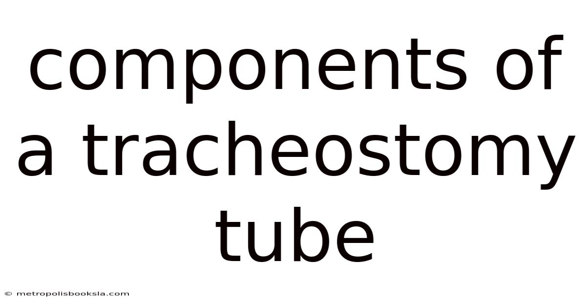 Components Of A Tracheostomy Tube