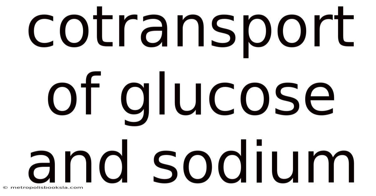 Cotransport Of Glucose And Sodium