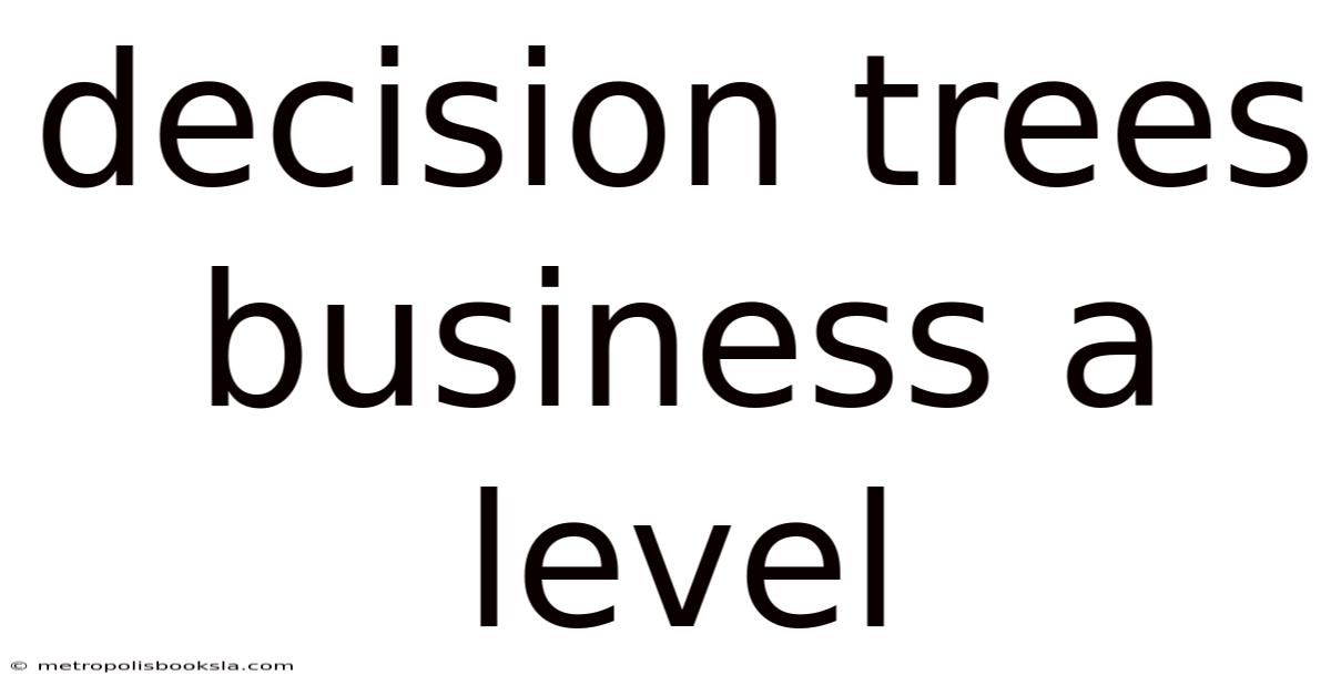 Decision Trees Business A Level