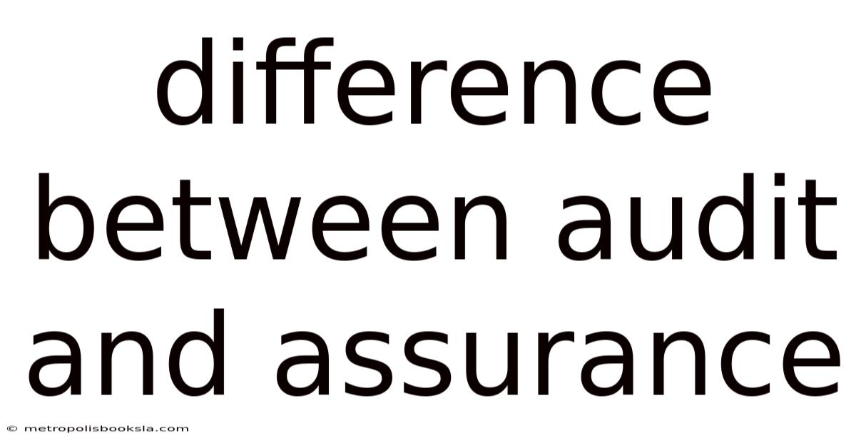 Difference Between Audit And Assurance