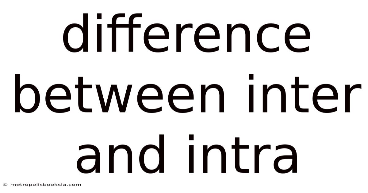Difference Between Inter And Intra
