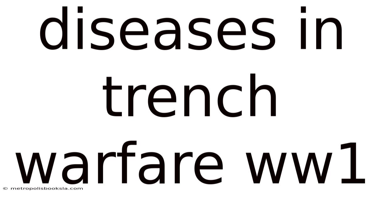 Diseases In Trench Warfare Ww1