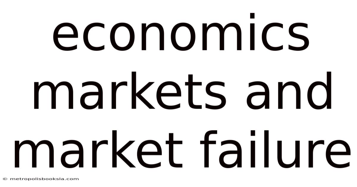 Economics Markets And Market Failure