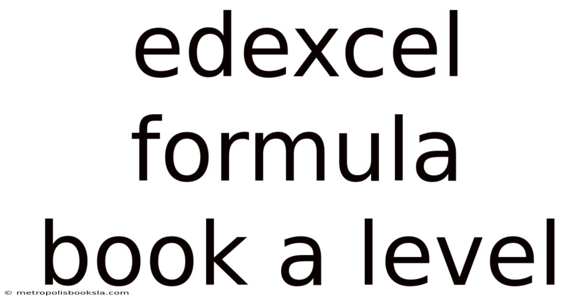Edexcel Formula Book A Level