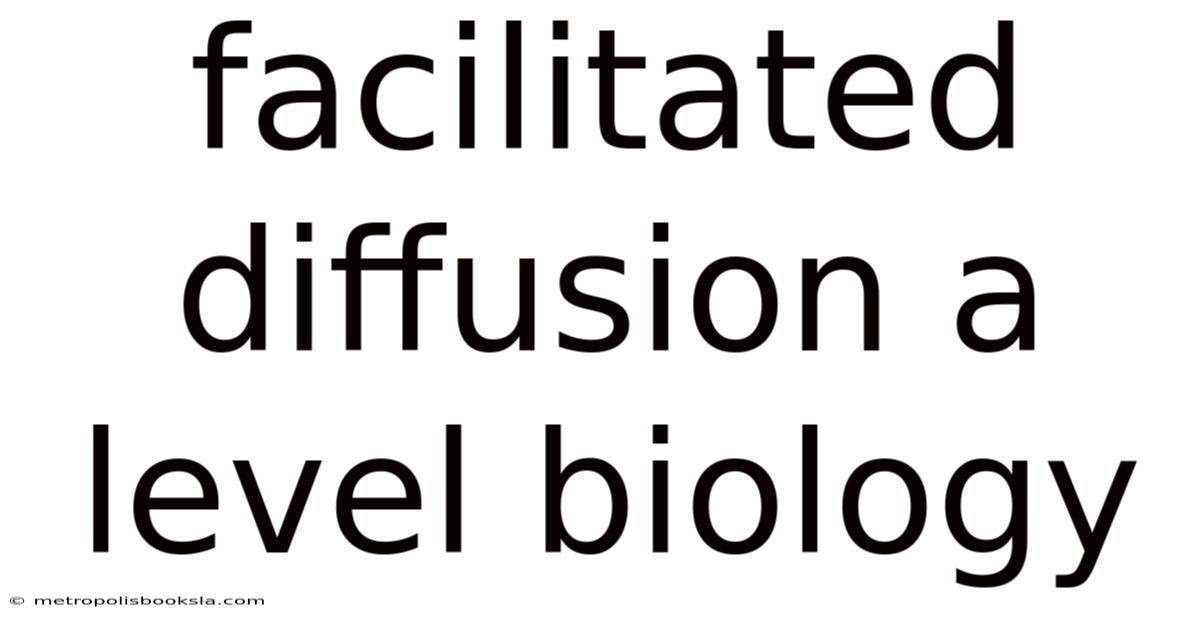 Facilitated Diffusion A Level Biology