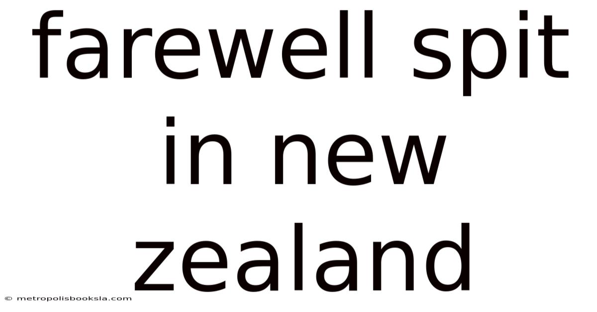 Farewell Spit In New Zealand