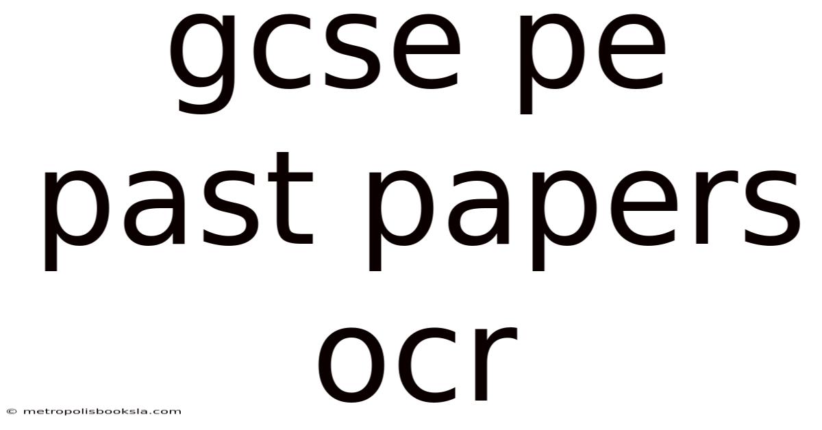 Gcse Pe Past Papers Ocr