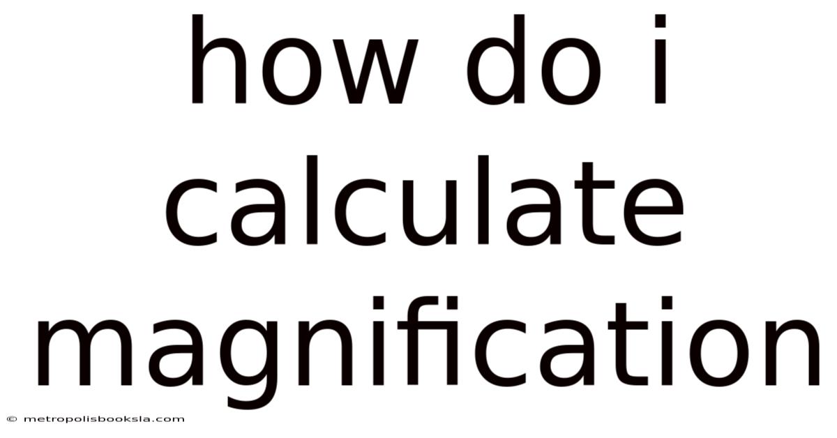 How Do I Calculate Magnification