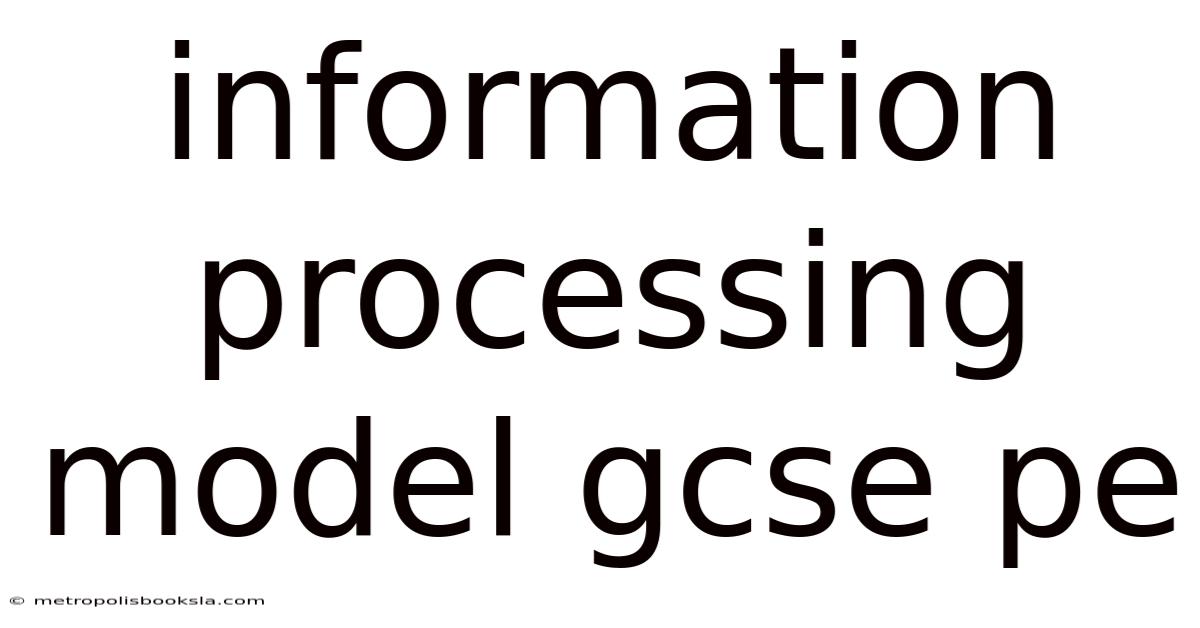 Information Processing Model Gcse Pe