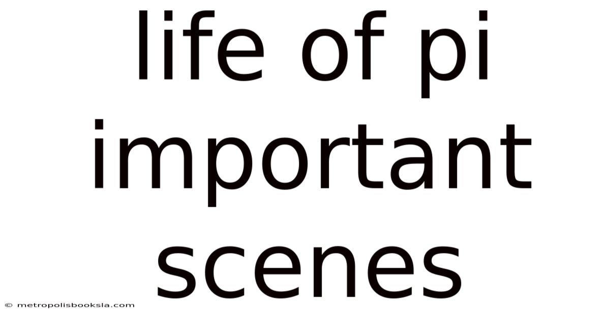 Life Of Pi Important Scenes