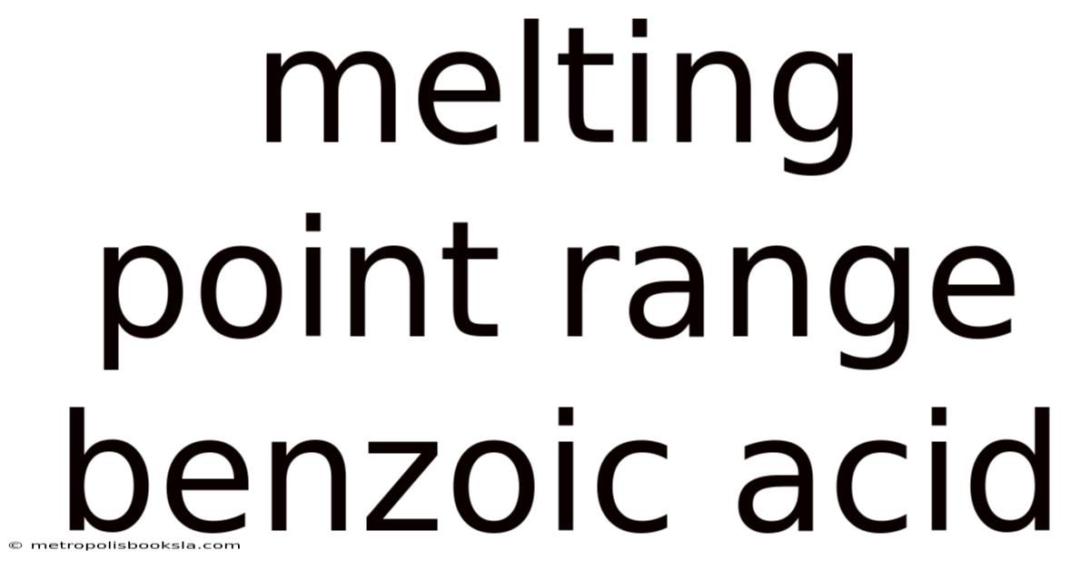 Melting Point Range Benzoic Acid