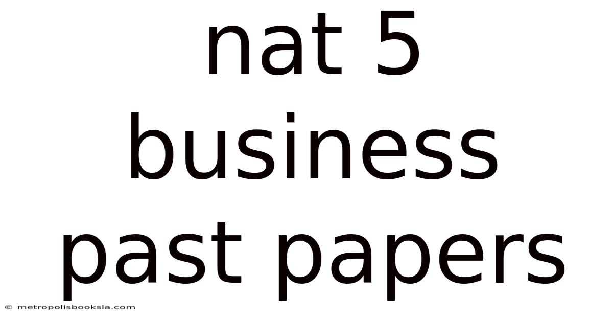 Nat 5 Business Past Papers