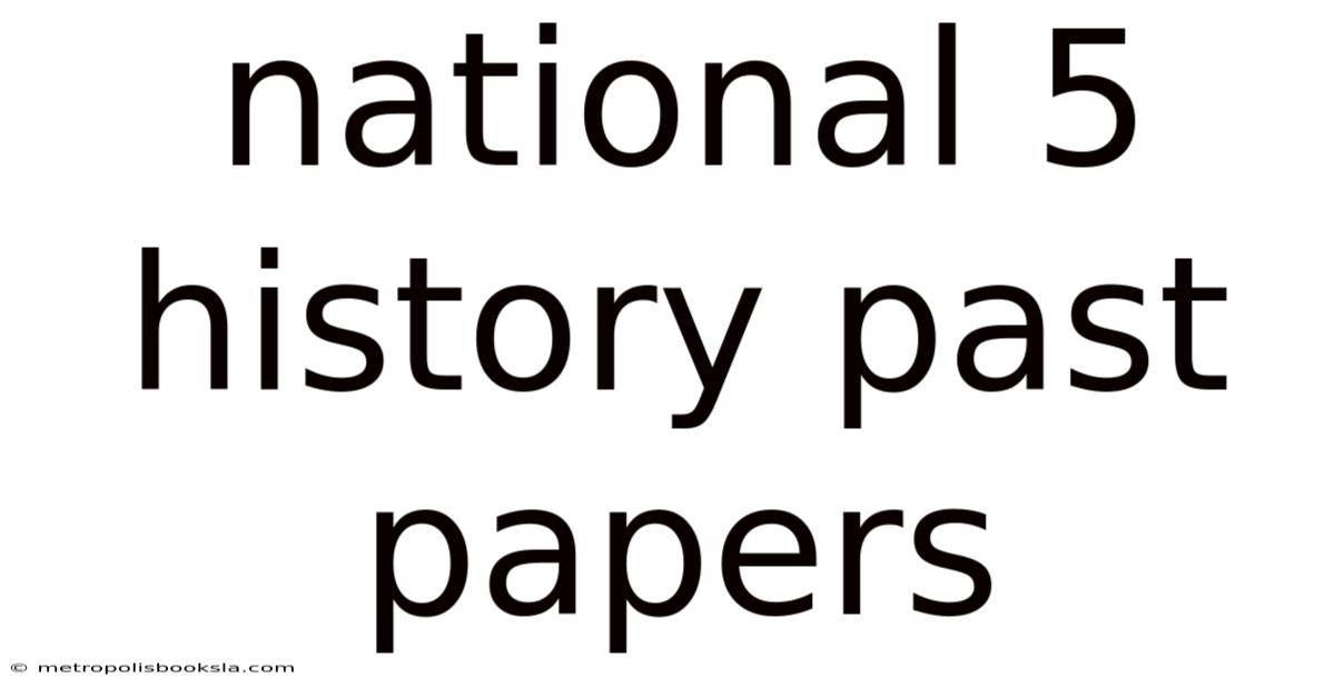 National 5 History Past Papers