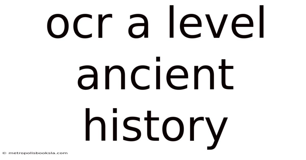 Ocr A Level Ancient History