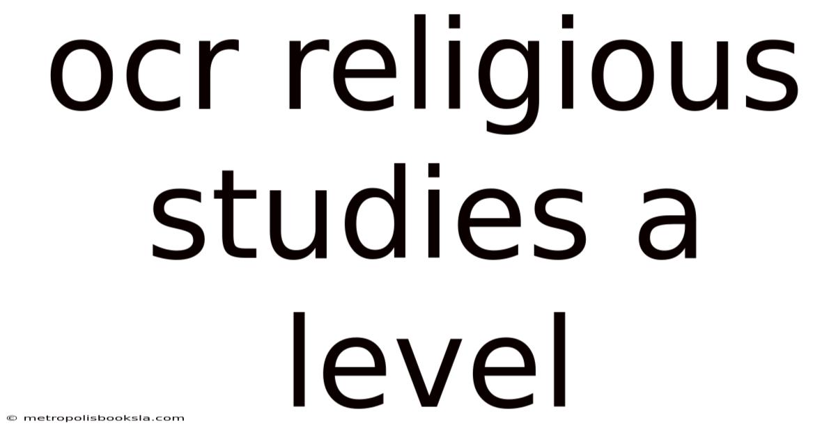 Ocr Religious Studies A Level