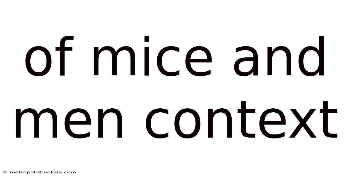 Of Mice And Men Context