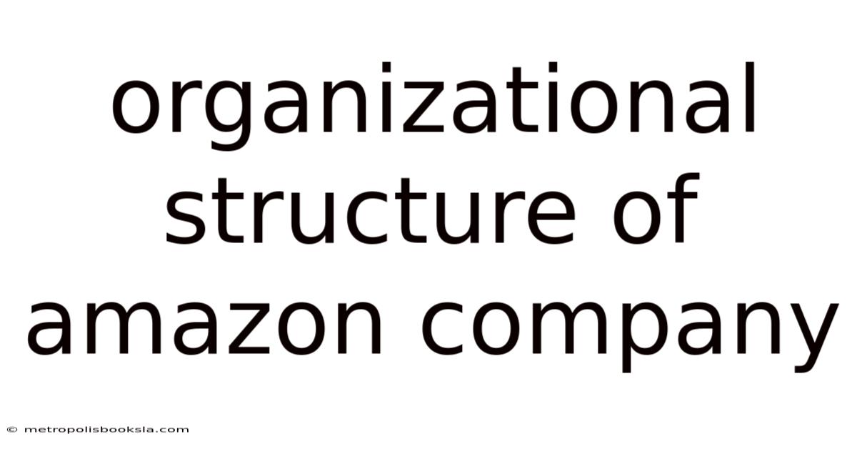 Organizational Structure Of Amazon Company