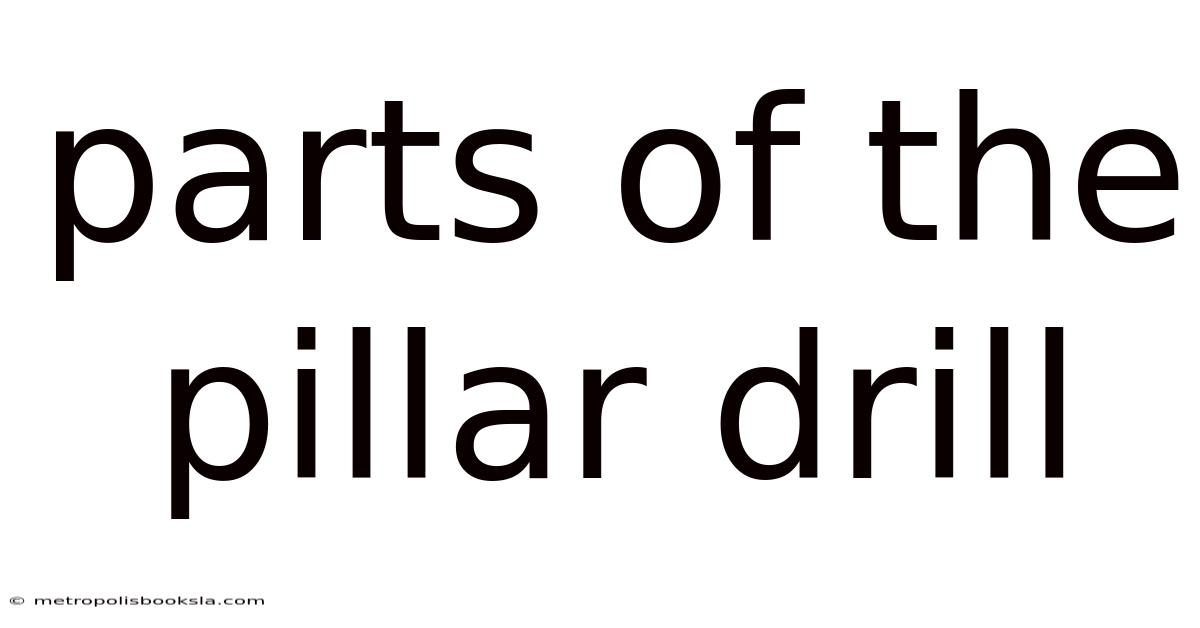 Parts Of The Pillar Drill