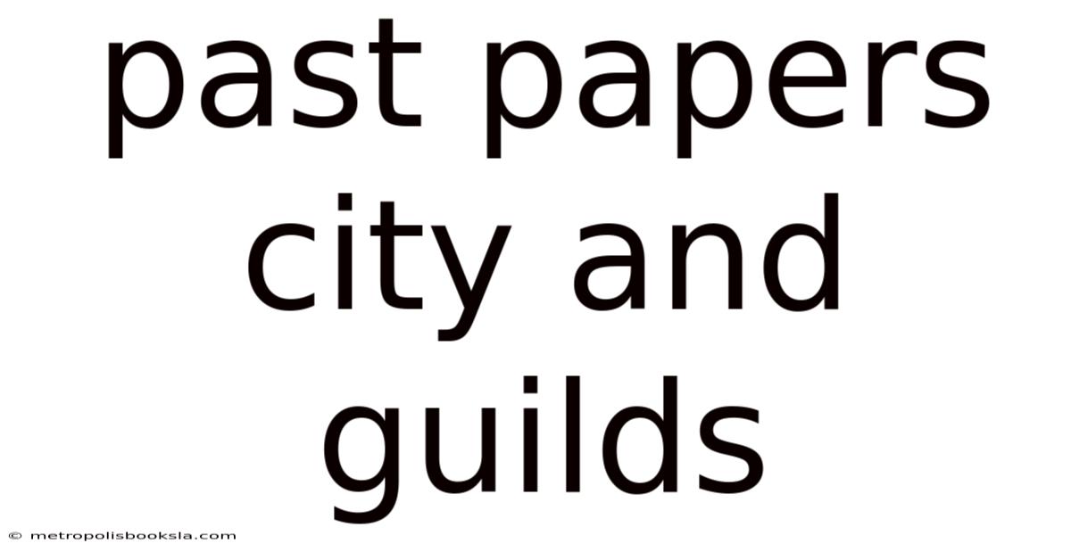 Past Papers City And Guilds