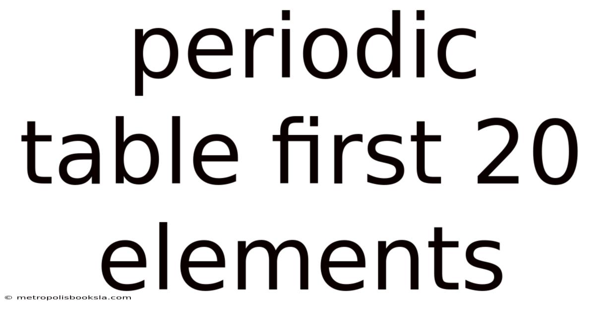 Periodic Table First 20 Elements