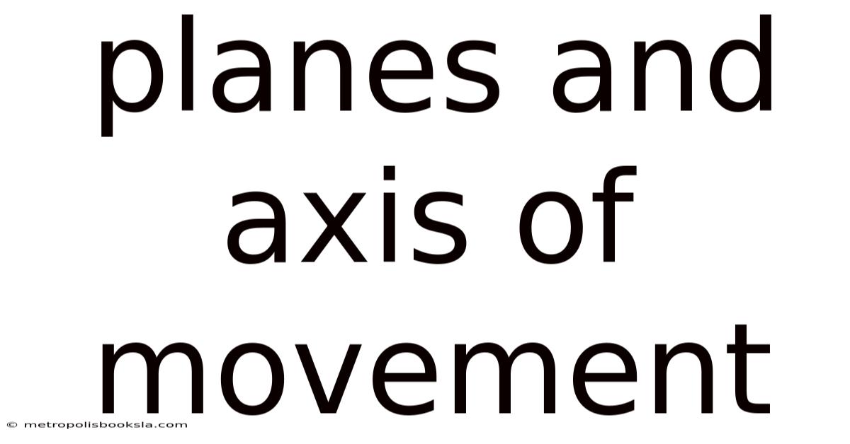 Planes And Axis Of Movement