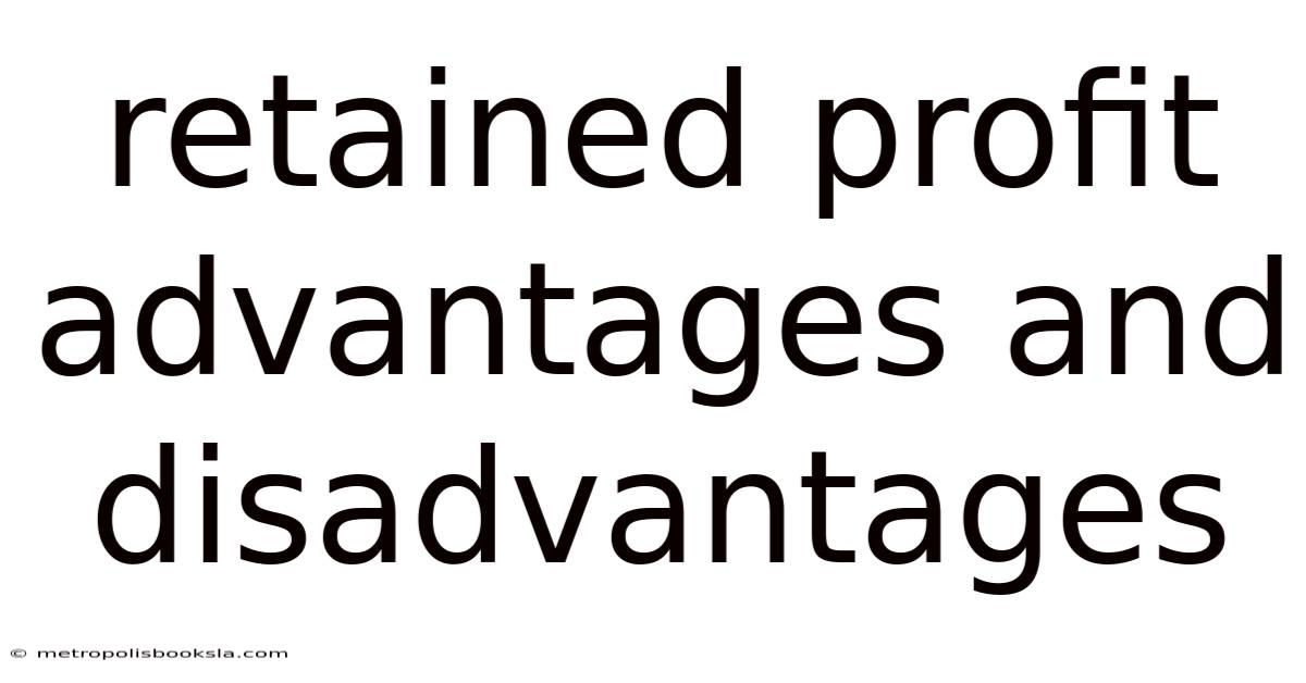 Retained Profit Advantages And Disadvantages