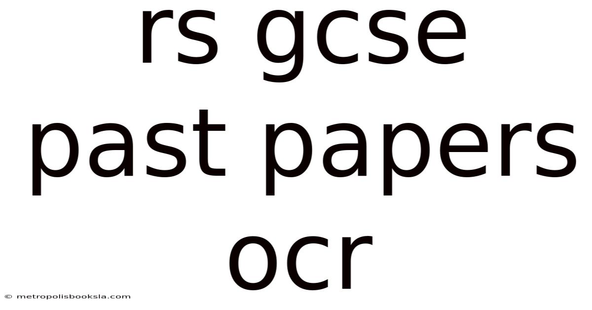 Rs Gcse Past Papers Ocr
