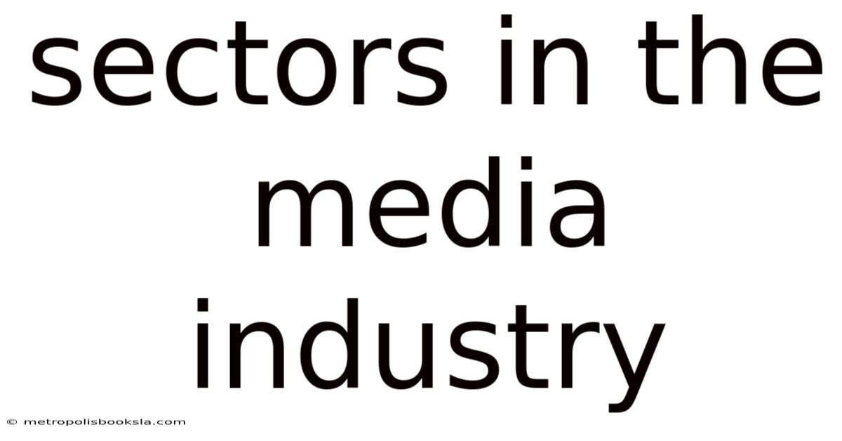 Sectors In The Media Industry