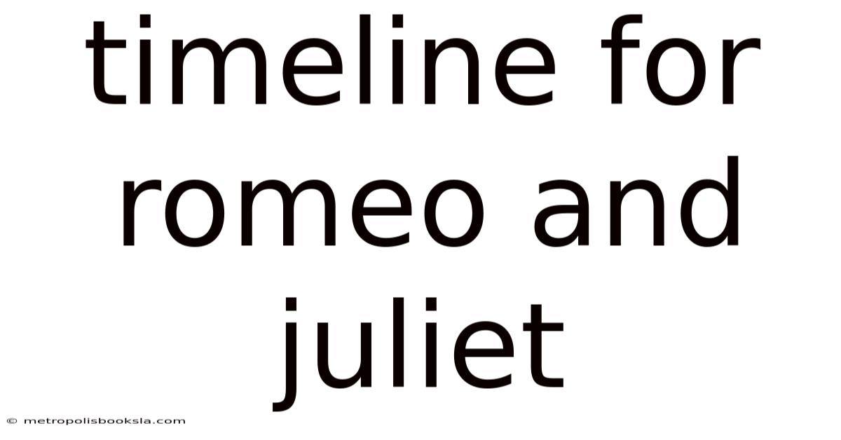 Timeline For Romeo And Juliet