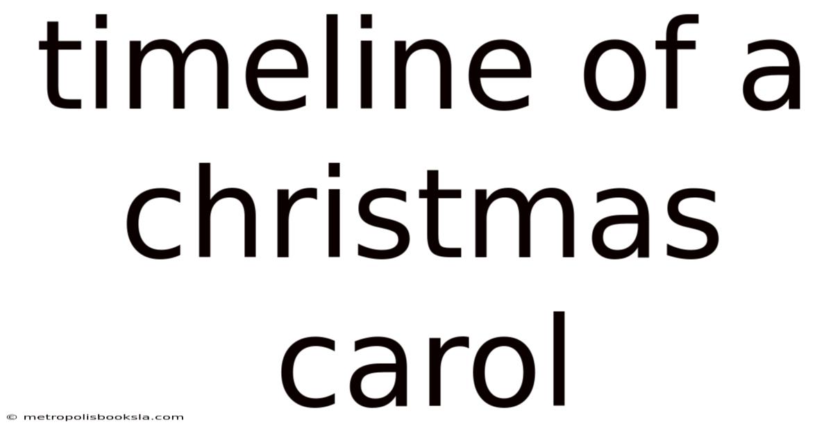 Timeline Of A Christmas Carol