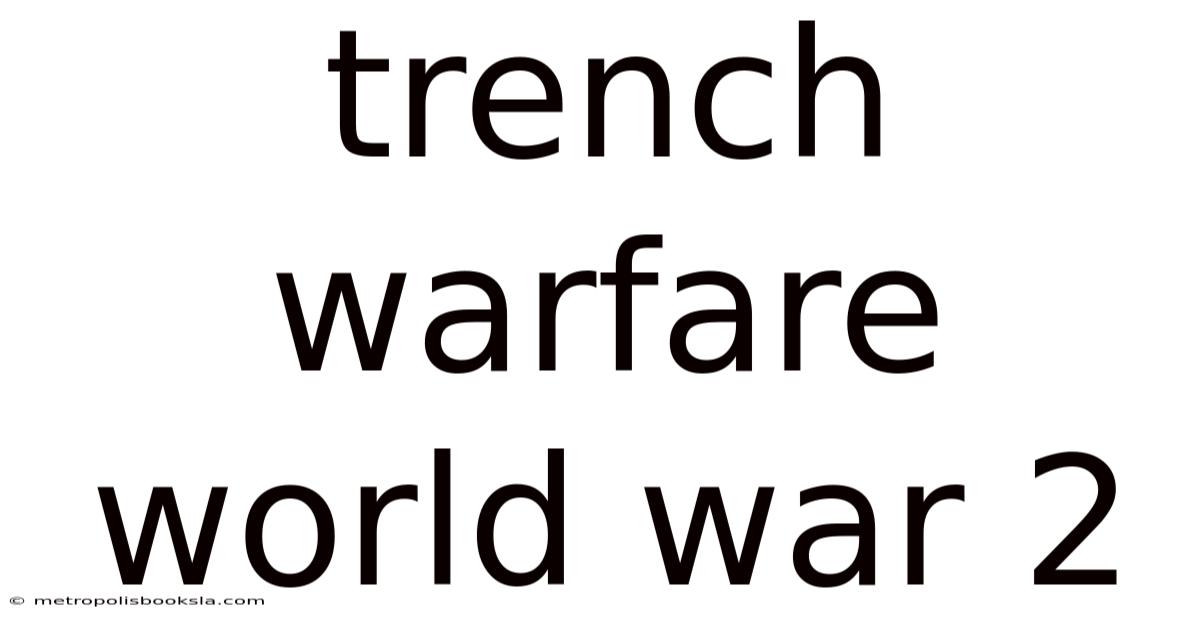 Trench Warfare World War 2