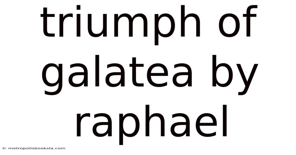 Triumph Of Galatea By Raphael