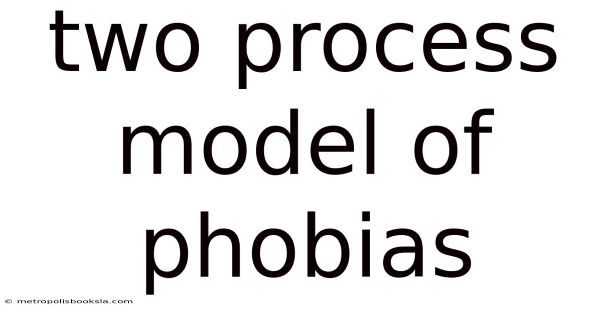 Two Process Model Of Phobias
