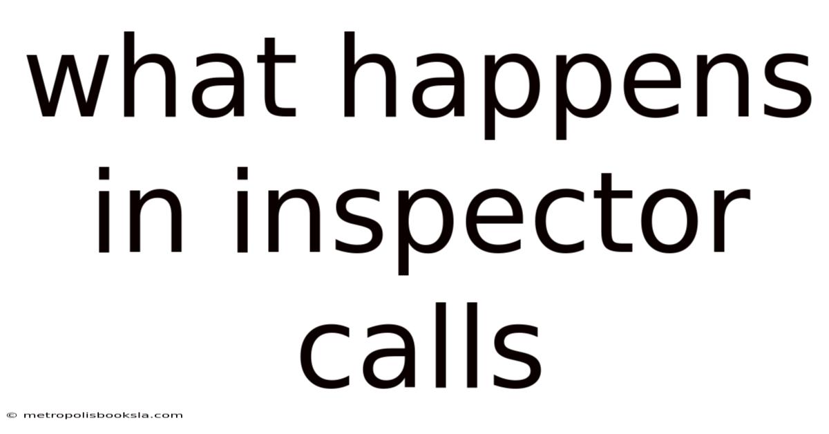 What Happens In Inspector Calls