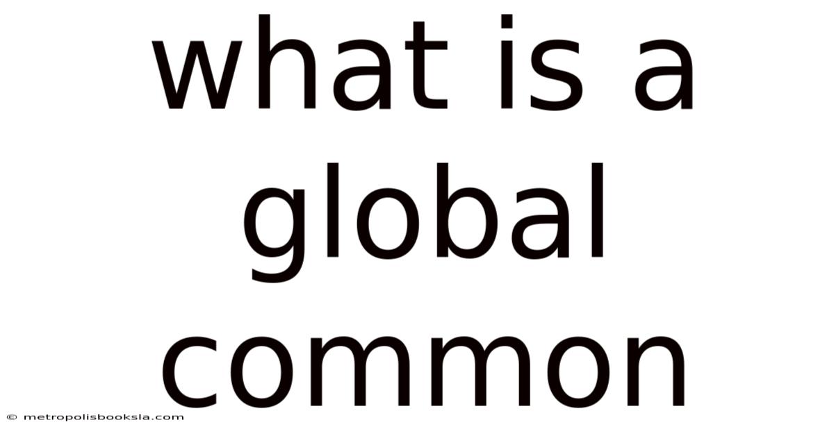 What Is A Global Common