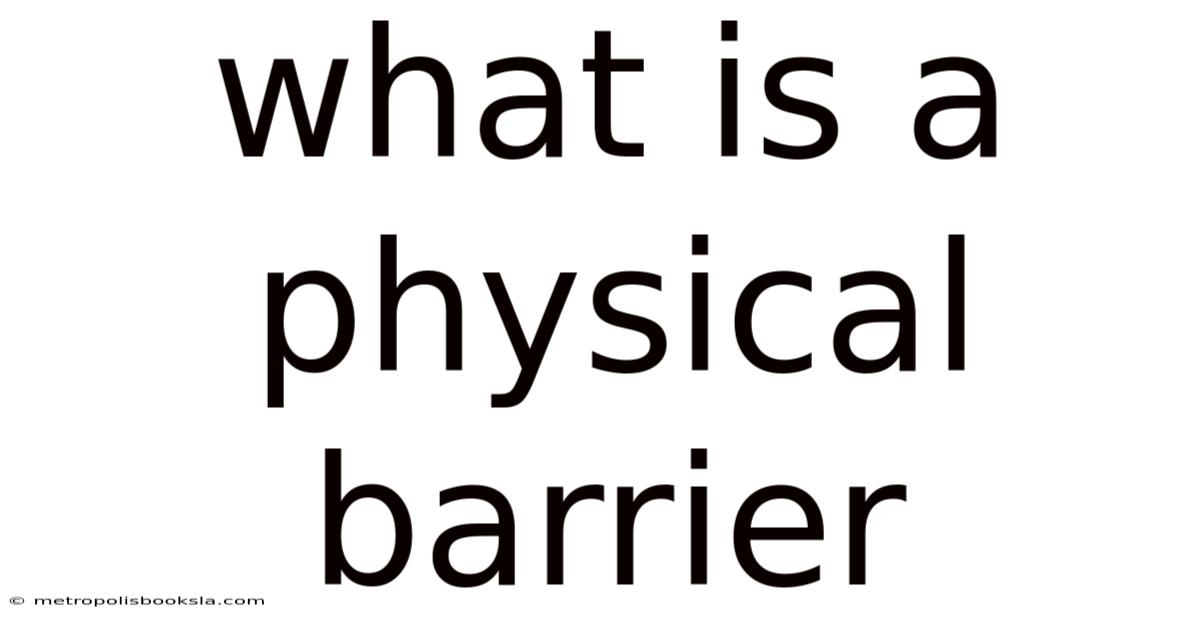 What Is A Physical Barrier