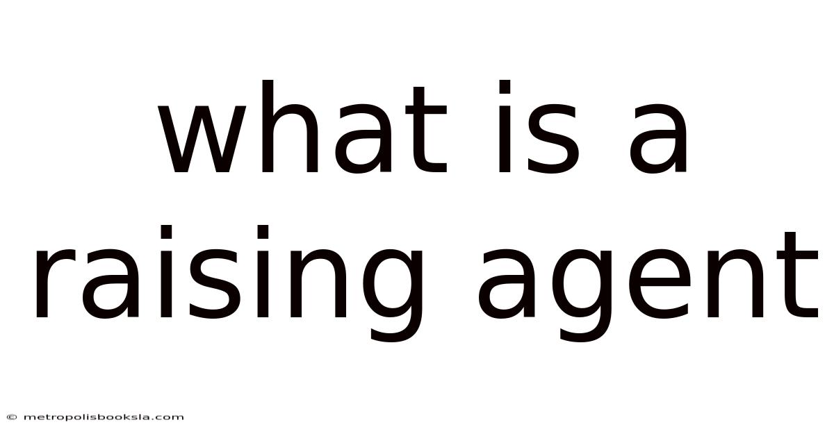 What Is A Raising Agent