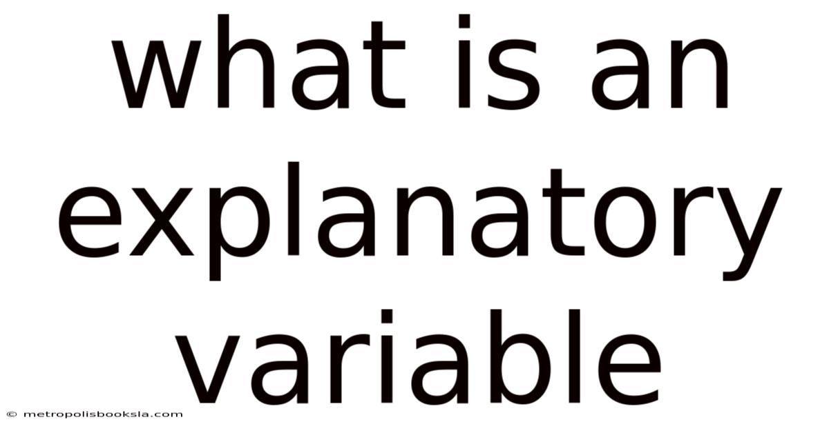 What Is An Explanatory Variable