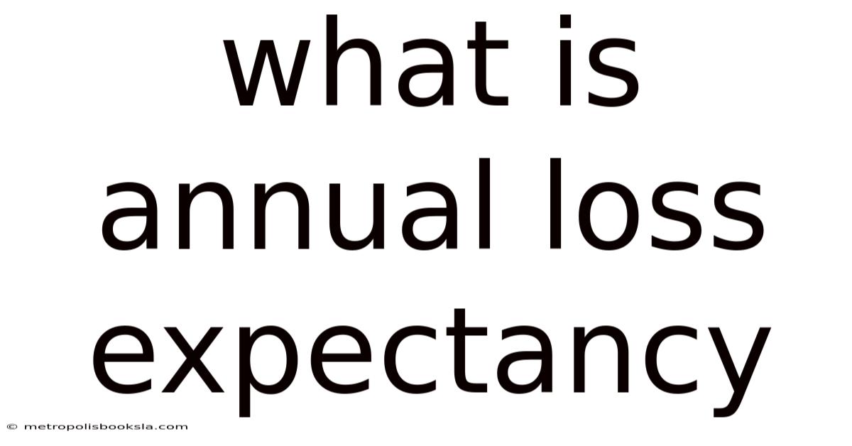 What Is Annual Loss Expectancy